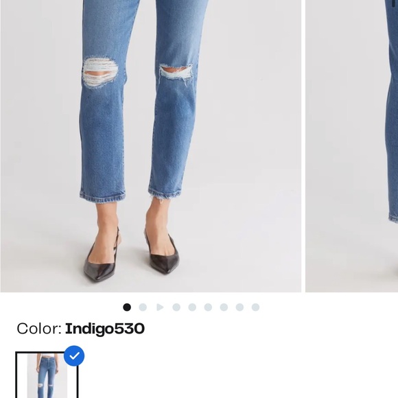 Good American good classic ripped straight leg jeans - Picture 3 of 8